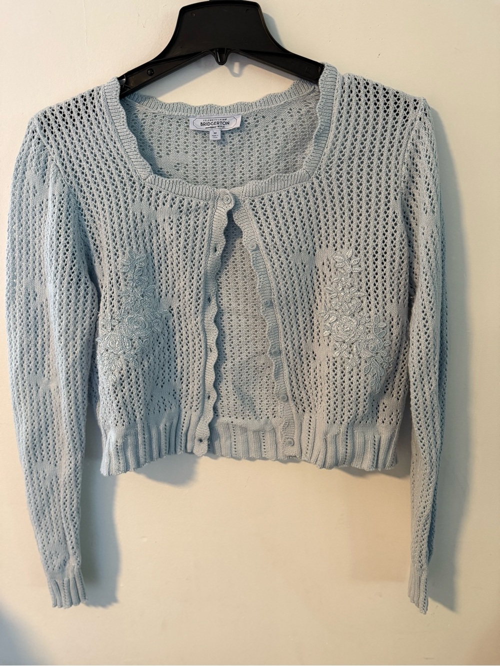 Netflix’s Bridgerton Light Blue Cardigan Size Medium